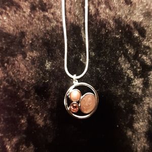 Silver Pendant with Mother of Pearl Inlay